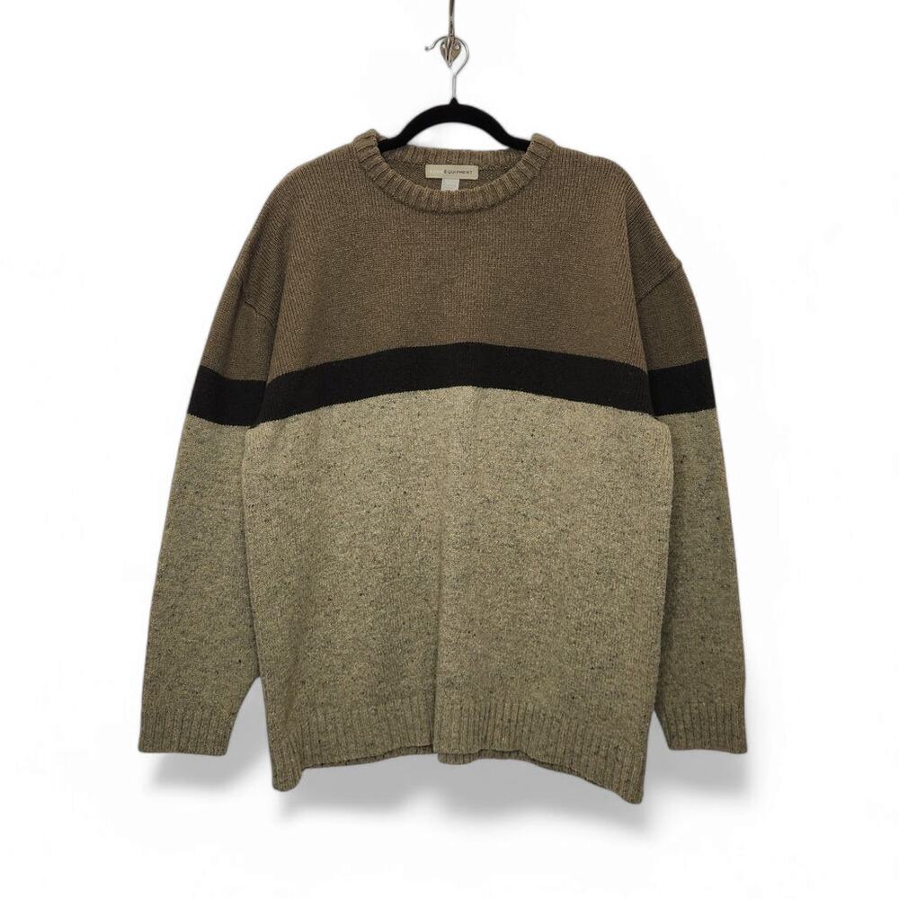 Vintage y2k Basic Equipment Wool Blend Large Earth Tones Cobain Grunge Skater